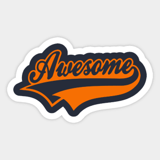 Awesome Orange Sticker